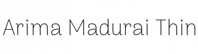 Arima Madurai Thin  Frei Schriftart Herunterladen