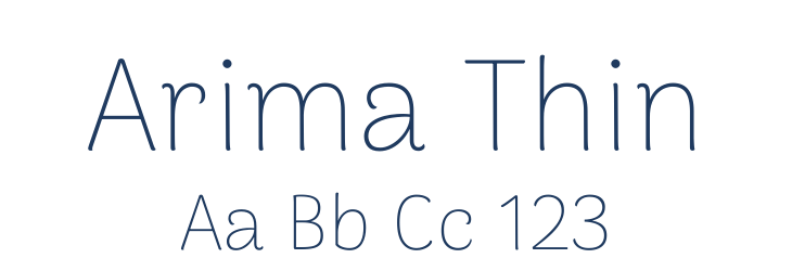 Arima Thin Font Preview