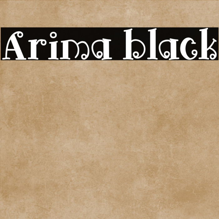 Arima black Font examples
