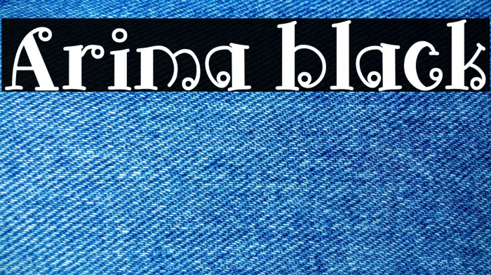 Arima black Font examples