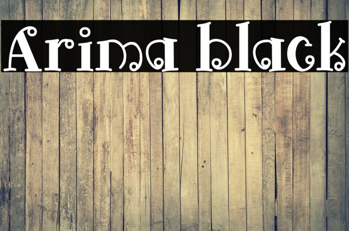 Arima black Font examples