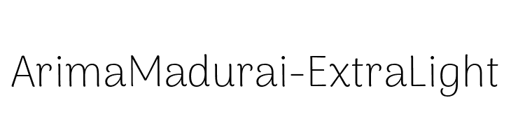 ArimaMadurai-ExtraLight  les polices de caractères gratuit tlcharger