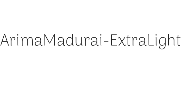 ArimaMadurai-ExtraLight Logo