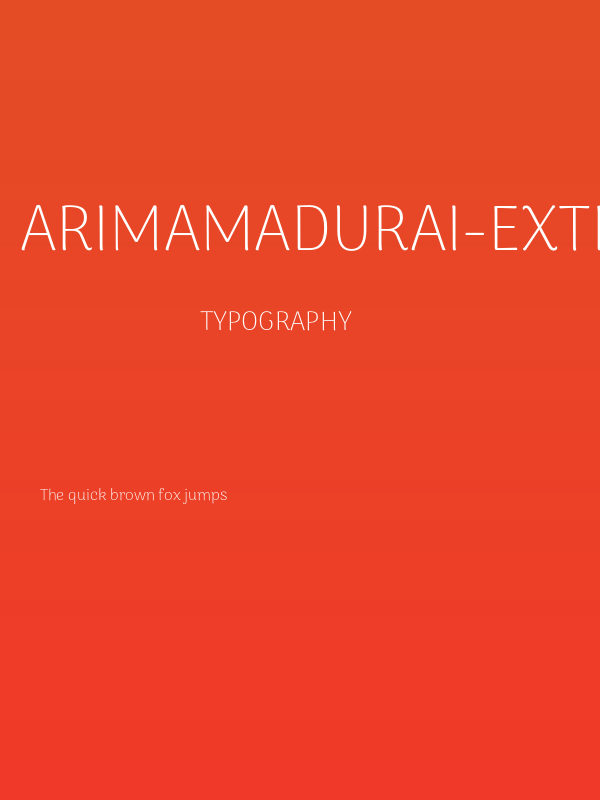 ArimaMadurai-ExtraLight Poster