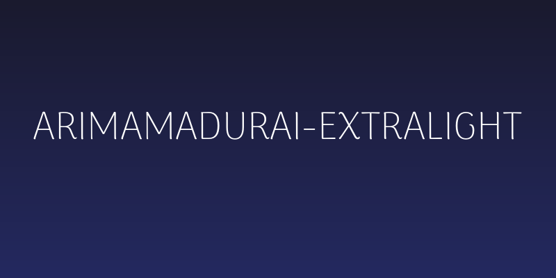 ArimaMadurai-ExtraLight Social Header
