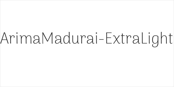 ArimaMadurai-ExtraLight Logo