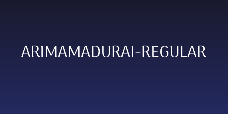 ArimaMadurai-Regular Social Header