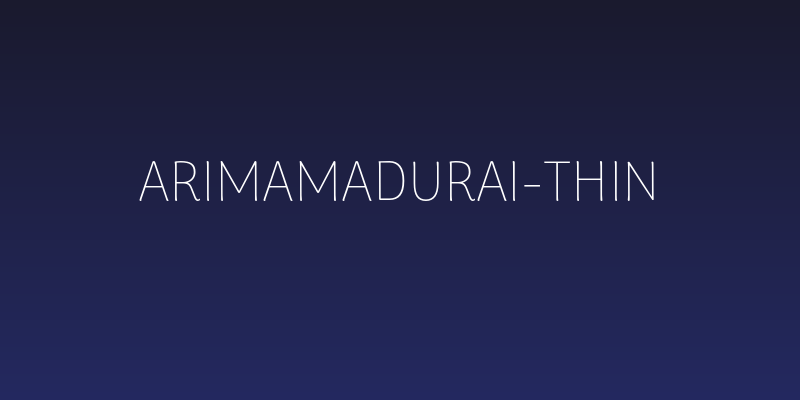 ArimaMadurai-Thin Social Header