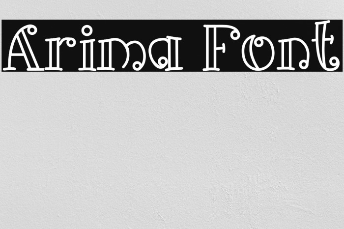 Arima Font examples