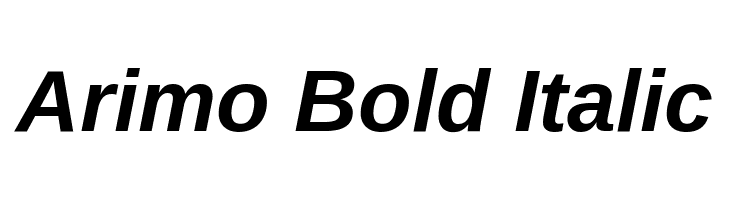 Arimo Bold Italic Font