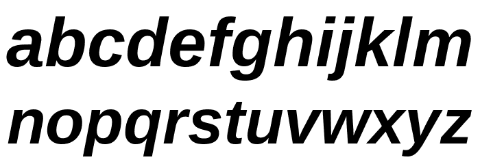 Arimo Bold Italic Polices MINUSCULES