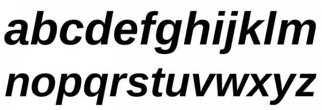 Arimo Bold Italic Fonte MINÚSCULAS