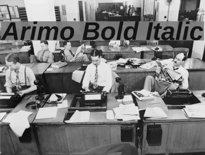 Arimo Bold Italic Font examples