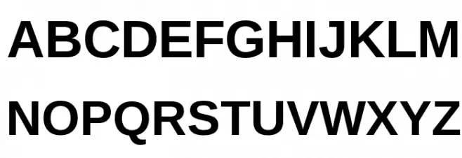 Arimo Bold Font UPPERCASE
