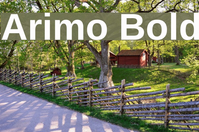 Arimo Bold Font examples
