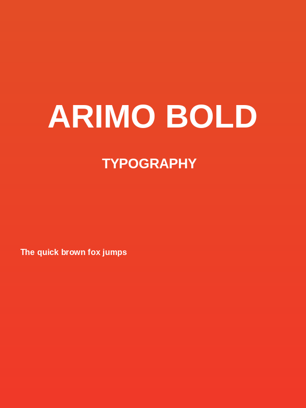 Arimo Bold Poster