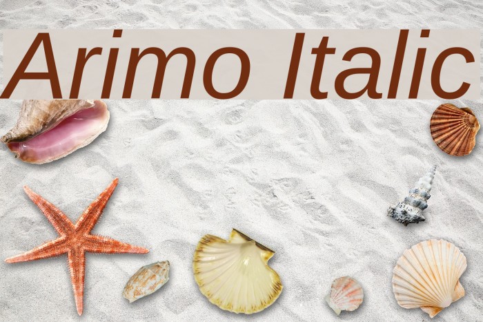 Arimo Italic Font examples