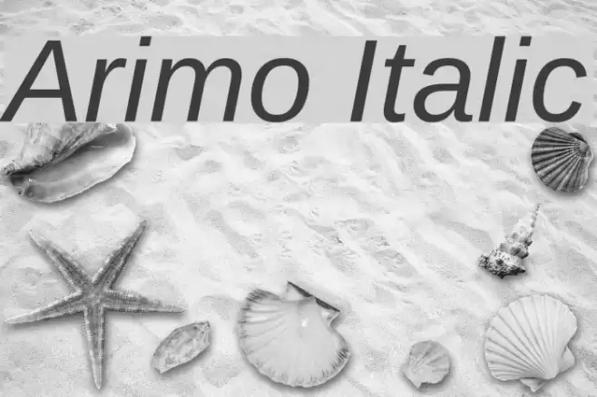 Arimo Italic examples
