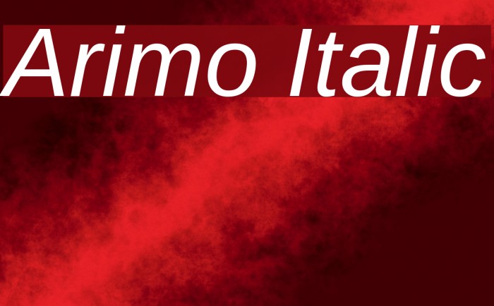 Arimo Italic Font examples