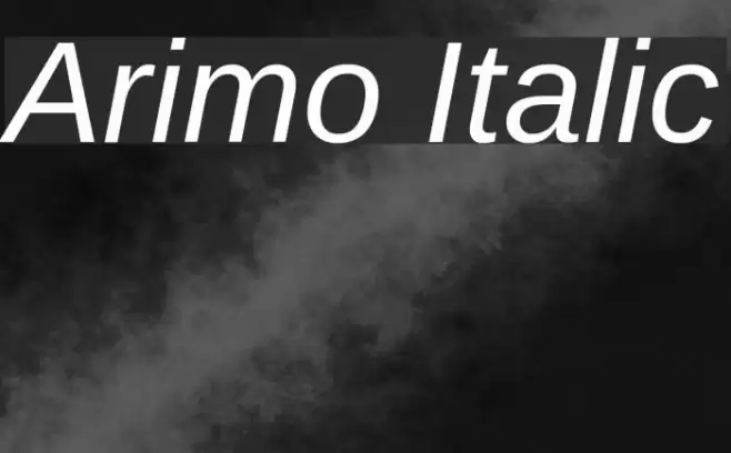 Arimo Italic examples