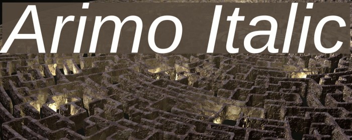 Arimo Italic Font examples