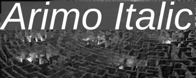 Arimo Italic examples