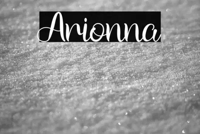Arionna Font examples