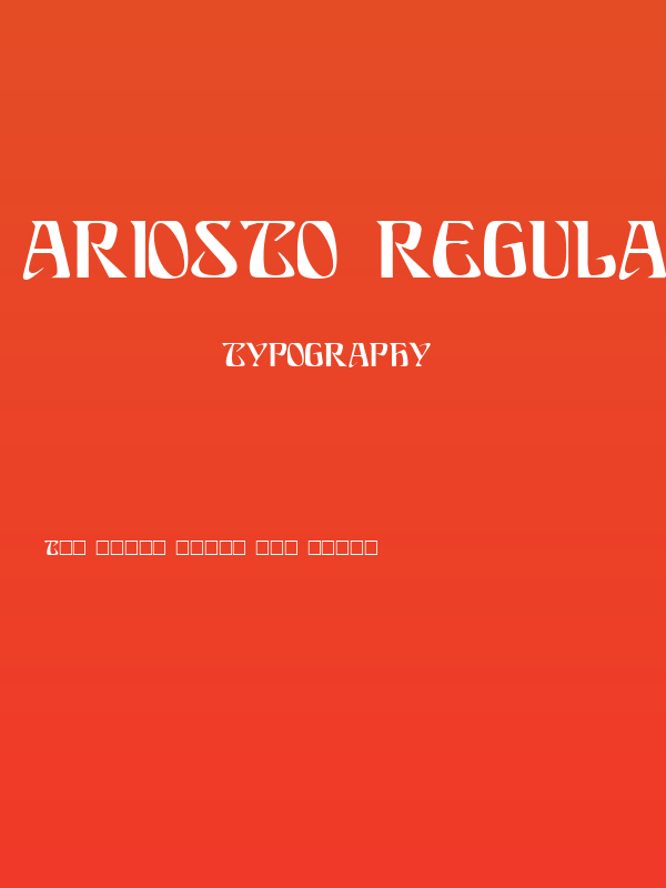 Ariosto Regular Poster
