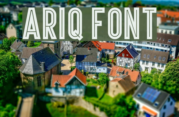 Ariq Font examples