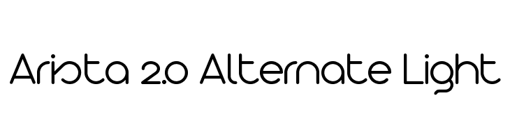 Arista 2.0 Alternate Light Font