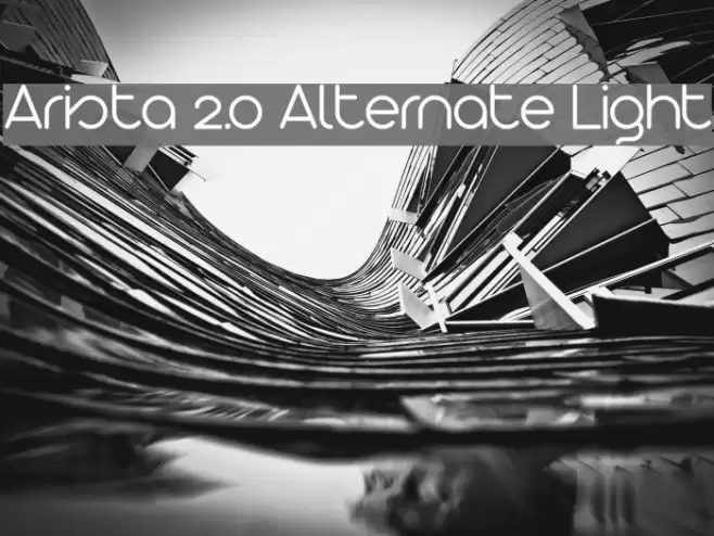 Arista 2.0 Alternate Light Font examples