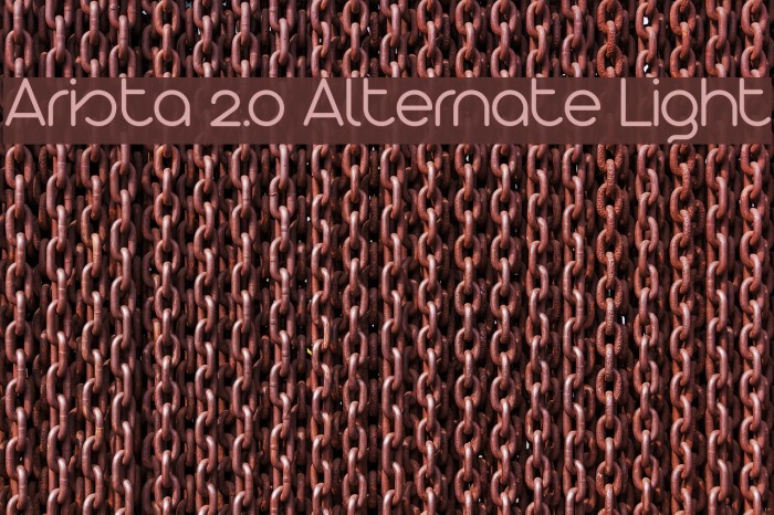 Arista 2.0 Alternate Light Font examples