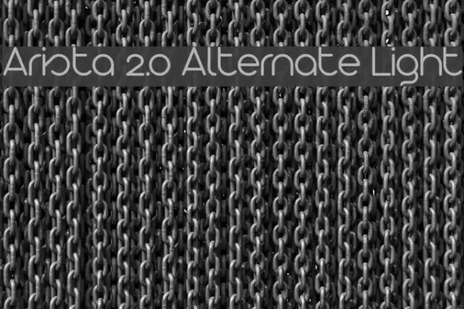 Arista 2.0 Alternate Light Font examples