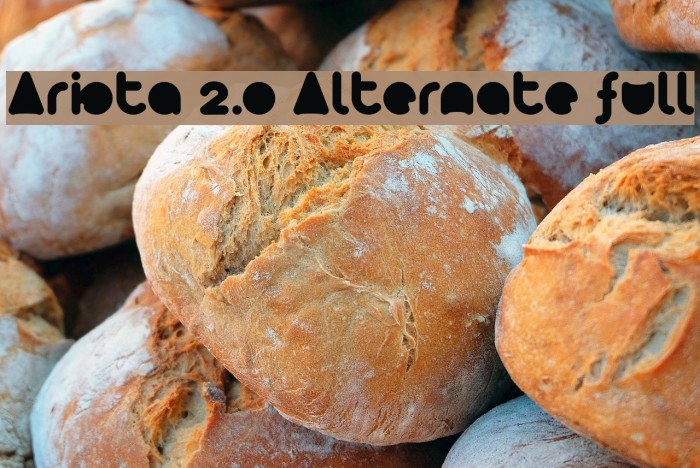 Arista 2.0 Alternate full Font examples