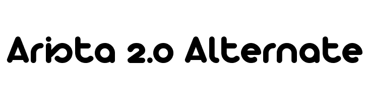 Arista 2.0 Alternate Font