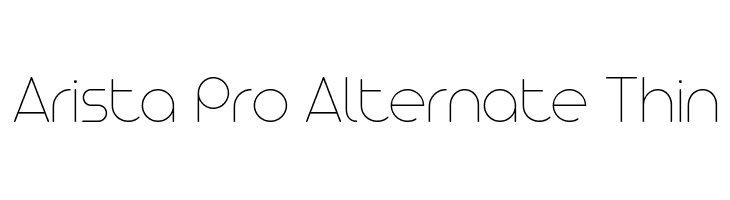 Arista Pro Alternate Thin  Скачать бесплатные шрифты