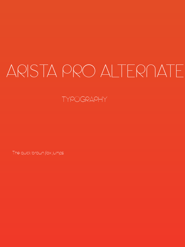 Arista Pro Alternate Thin Poster