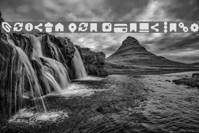 Arista Pro Icons Bold Font examples