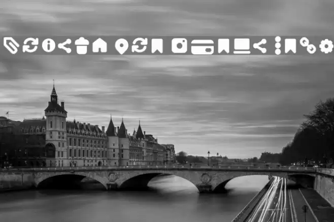 Arista Pro Icons Bold Font examples