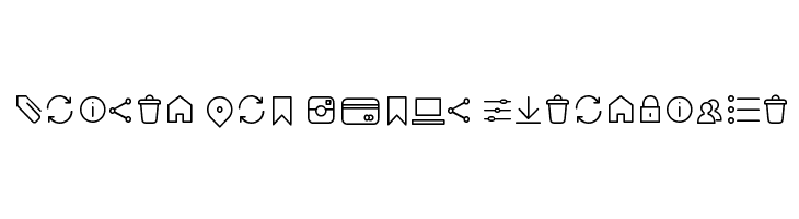 Arista Pro Icons ExtraLight  नि: शुल्क फ़ॉन्ट्स डाउनलोड