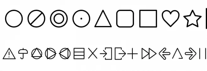 Arista Pro Icons ExtraLight Font OTHER CHARS