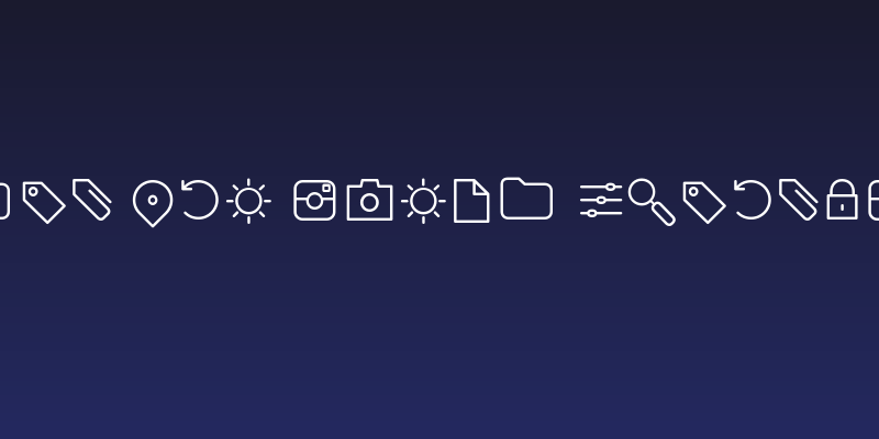 Arista Pro Icons ExtraLight Social Header