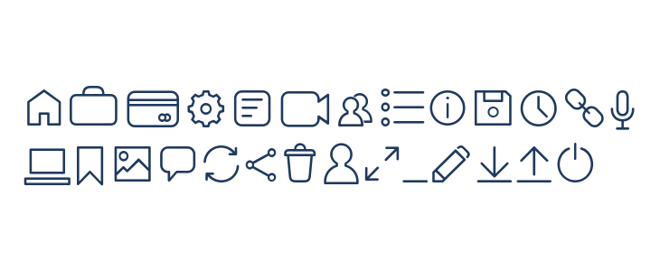 Arista Pro Icons ExtraLight Lowercase