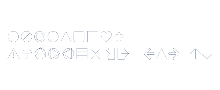 Arista Pro Icons Hairline Other Characters