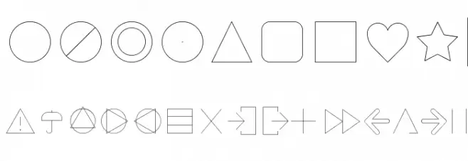 Arista Pro Icons Hairline Font OTHER CHARS