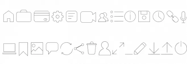 Arista Pro Icons Hairline خط أحرف صغيرة