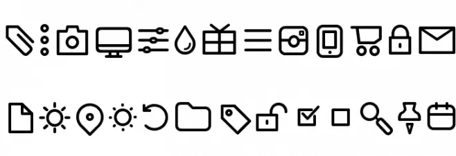 Arista Pro Icons Light Polices MAJUSCULES