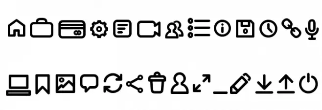 Arista Pro Icons Regular Font Litere mici