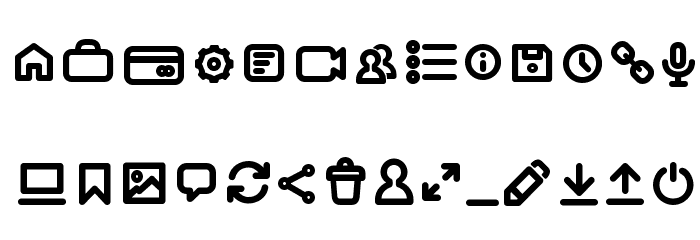 Arista Pro Icons SemiBold Font LOWERCASE