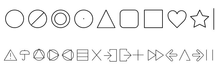 Arista Pro Icons Thin Font OTHER CHARS